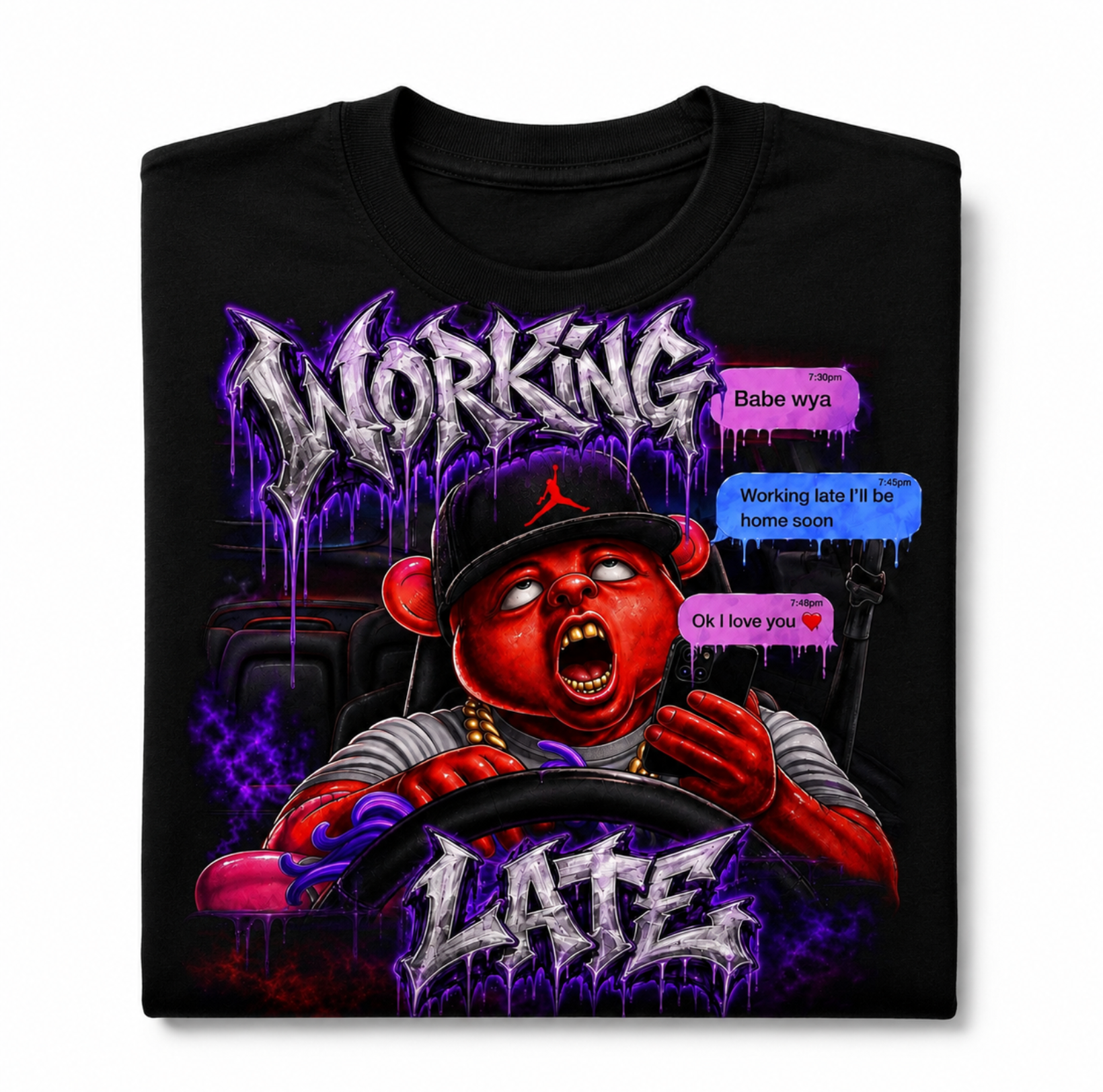 SCUMMIE BEARZ Original OG Collection "Working Late"  Unisex Men's T-Shirt