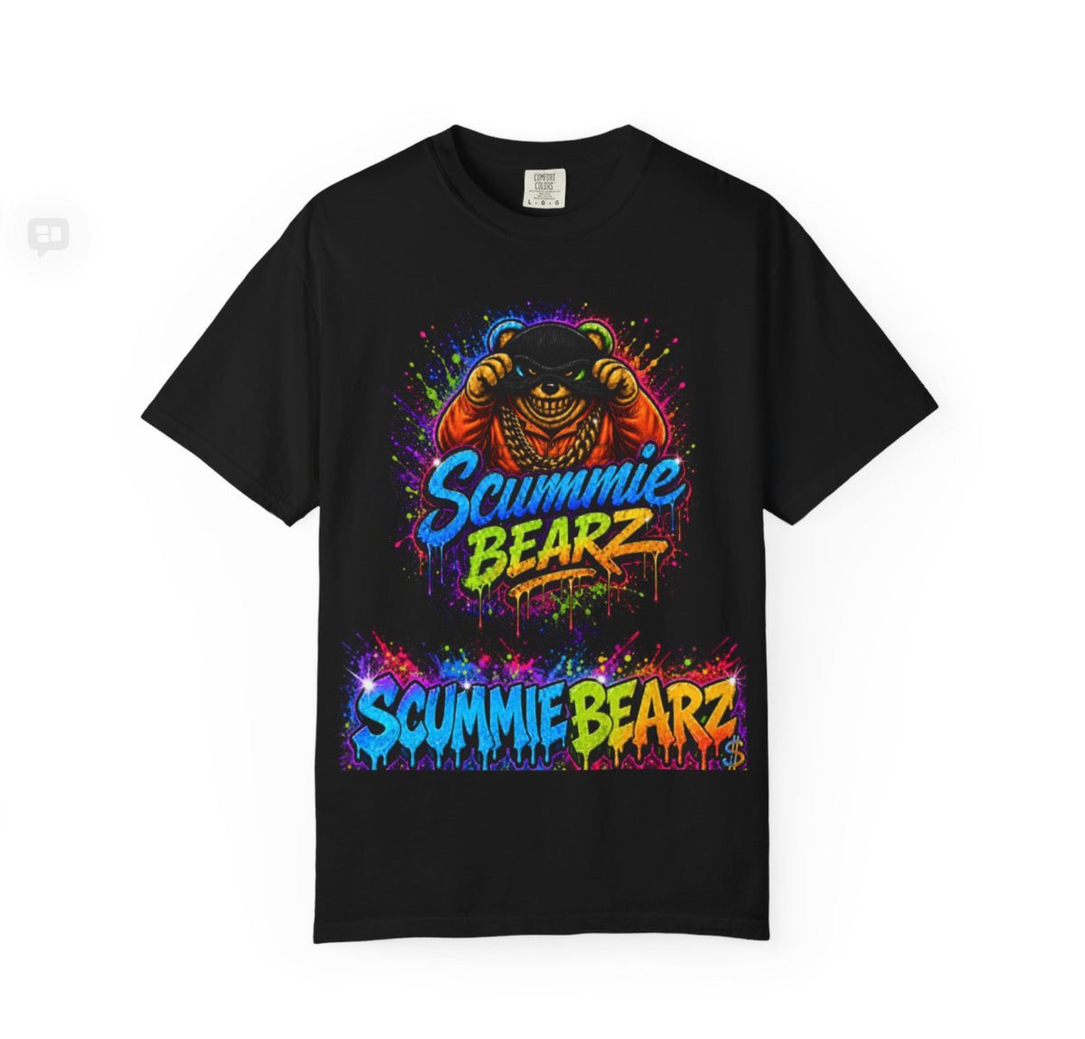 Unisex Garment-Dyed T-shirt-RAINBOW MASK LOGO&NO CONFESSION NO CONVICTION-SCUMMIEBEARZ™