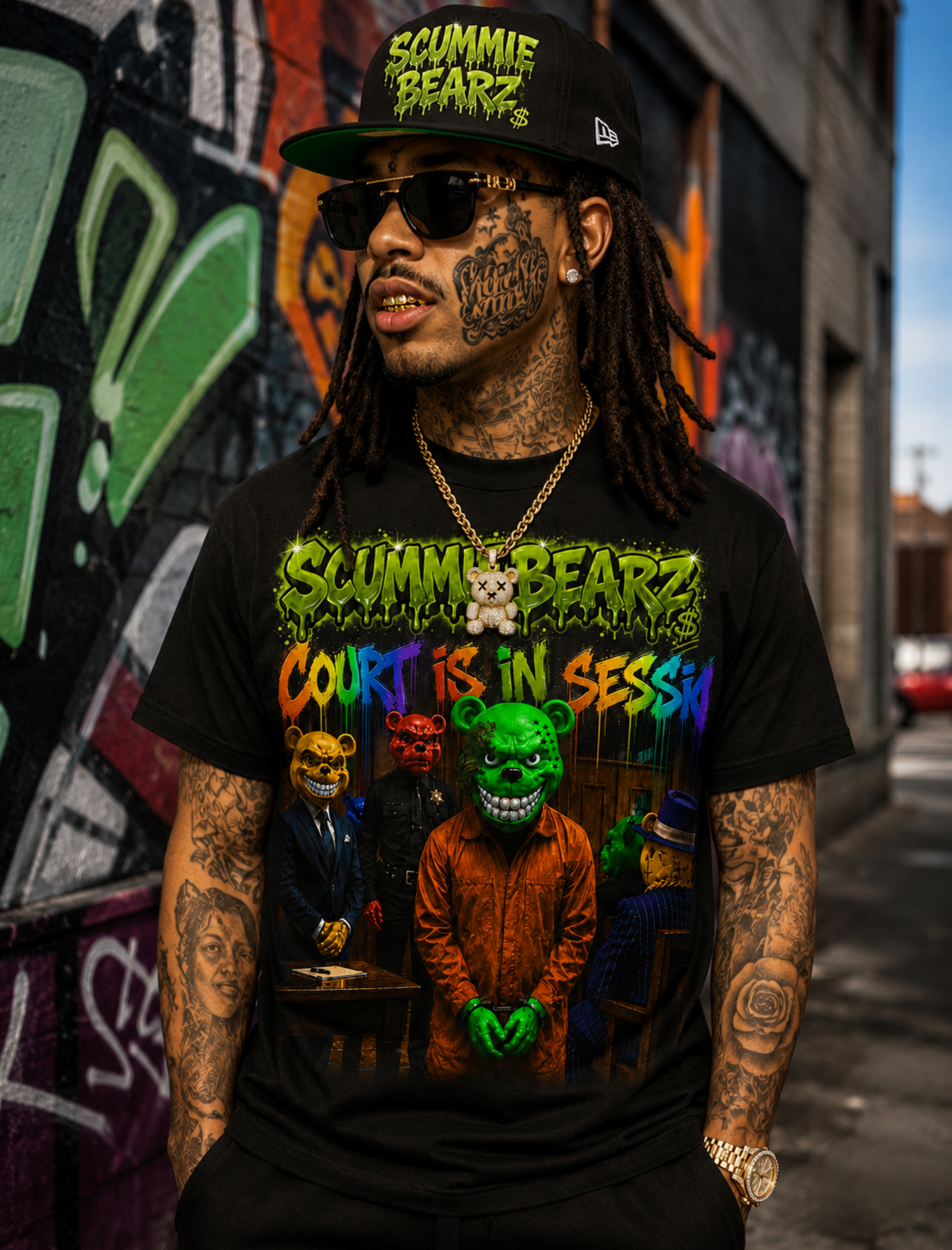 Scummie Bearz Court Collection: Court Is in Session — Unisex Men's T-Shirt