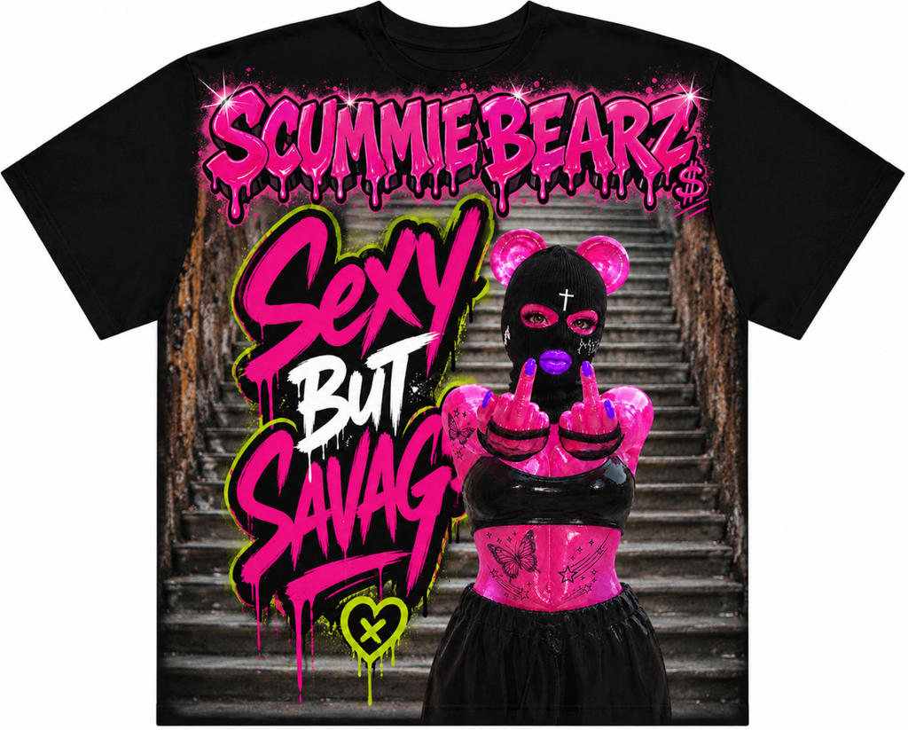 Scummie Bearz Sexy But Savage  Collection- "Pink  Edition" Unisex Men's T-Shirt
