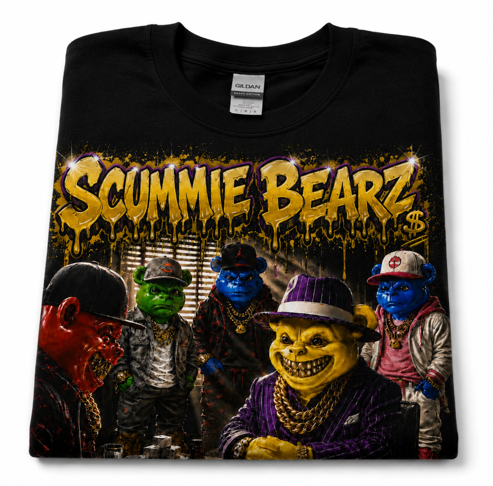 Scummie Bearz Get Served  Collection " Get Served" Purple Unisex Men's T shirt