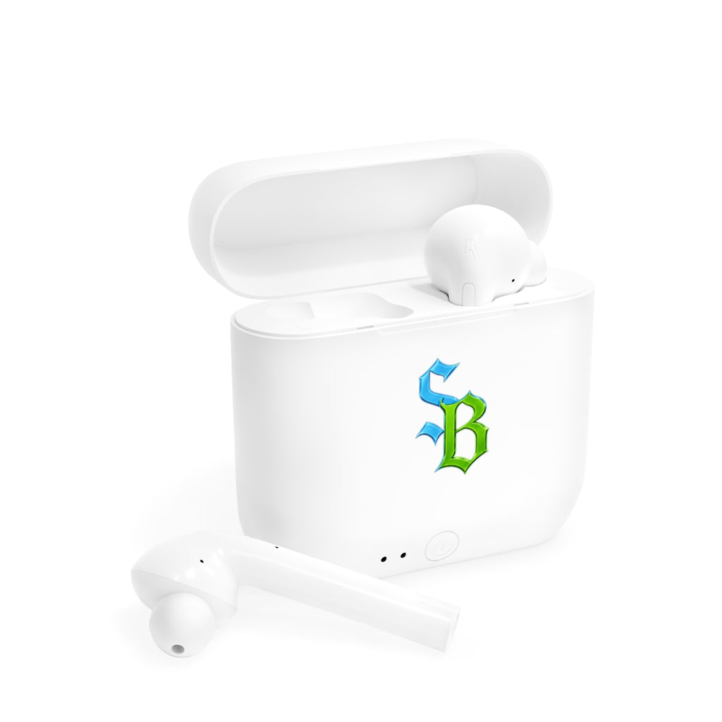 Essos Wireless Earbuds-BLUE/GREEN SB LOGO-SCUMMIEBEARZ 
™️