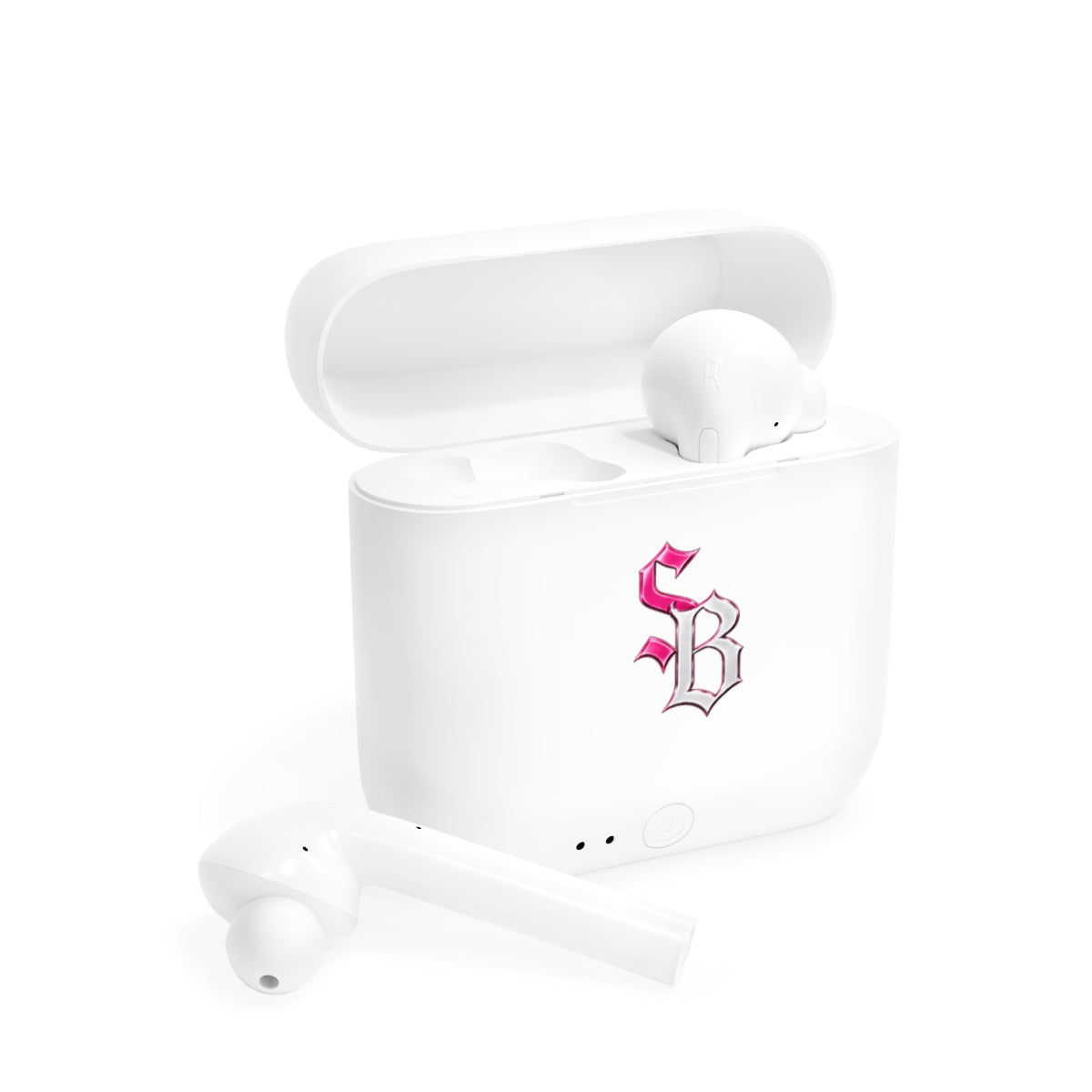 Essos Wireless Earbuds-PINK/SILVER SB LOGO-SCUMMIEBEARZ™️
