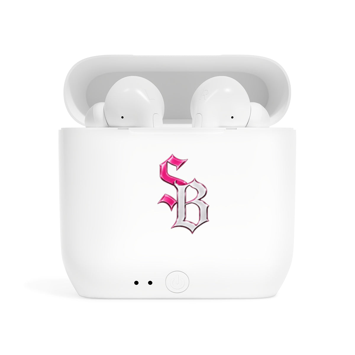Essos Wireless Earbuds-PINK/SILVER SB LOGO-SCUMMIEBEARZ™️