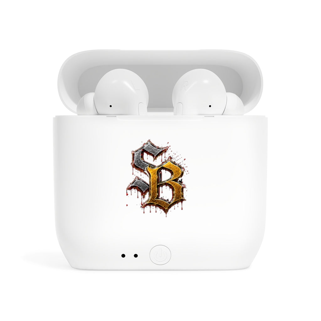 Essos Wireless Earbuds-SILVER/GOLD SB LOGO-SCUMMIEBEARZ™️